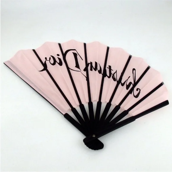 Dior Sensu Pink Folding Fan with Christian Dior in Pink and Black - Picture 2 of 7